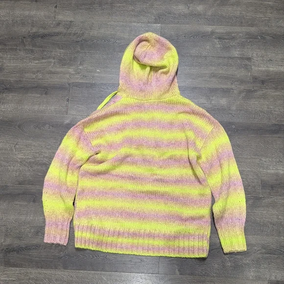 Lou & Grey Pink and Yellow Women's Hooded Sweater - Picture 3 of 6
